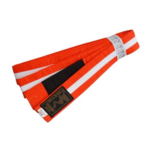 BJJ Belt, for Children, orange / white stripe