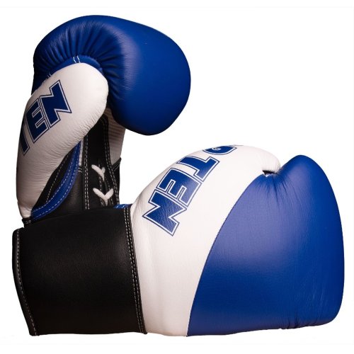 Boxing Gloves, Top Ten, Pro X, leather, Kék-fehér szín, 8 oz méret