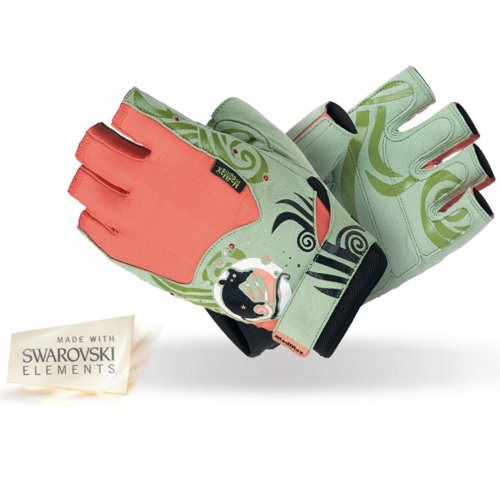 Fitness Gloves, Madmax, Rats with Swarovski Elements, for woman