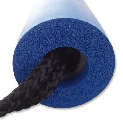 Nunchaku, foam, with string, dragon printing, blue