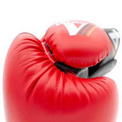 Boxing gloves, Top Ten, 4select, nubuk leather, Fekete-piros szín, 16 oz size