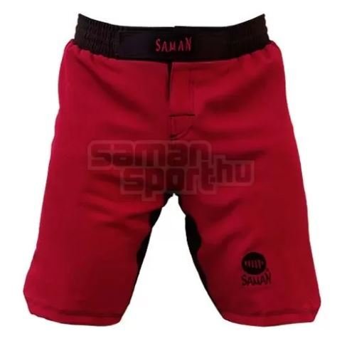 MMA shorts, Saman, Adamant, black, Piros szín, L méret