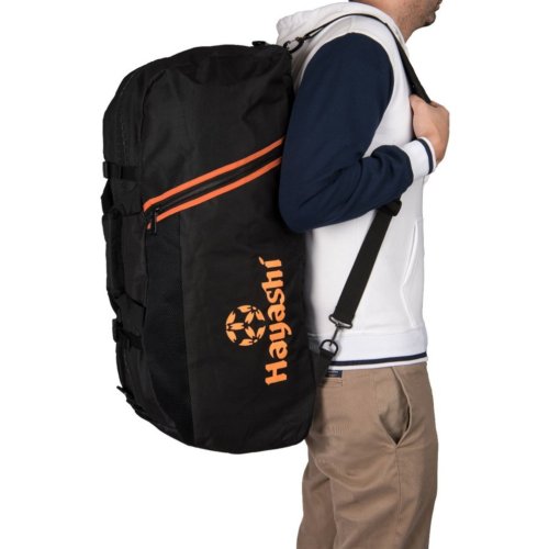 Sportbag/backpack combo, Hayashi, black / orange, small