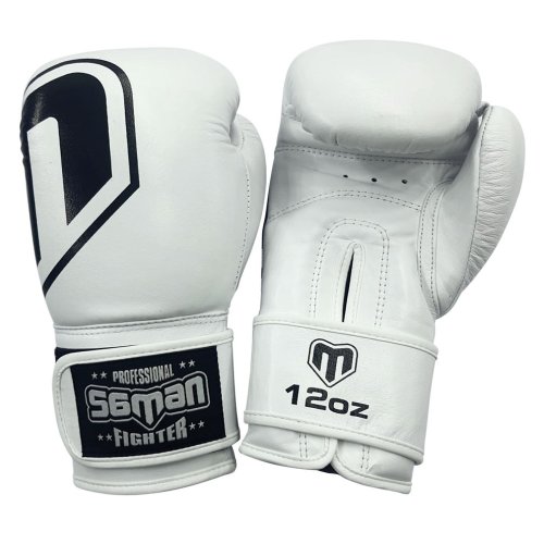 Boxing gloves, Saman, Force, leather. white