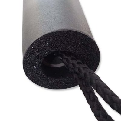 Nunchaku, foam, with string, dragon printing, black