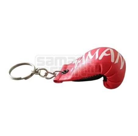 Boxkesztyű Kulcstartó, Saman, Piros szín