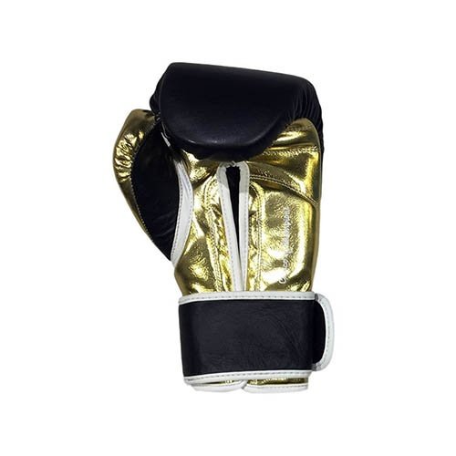 Boxing gloves, Powerlock Pro, Everlast, PU, black-gold
