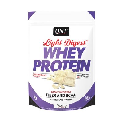 QNT, Light Digest, Gluten-free Protein, 500 g, White Chocolate Flavour