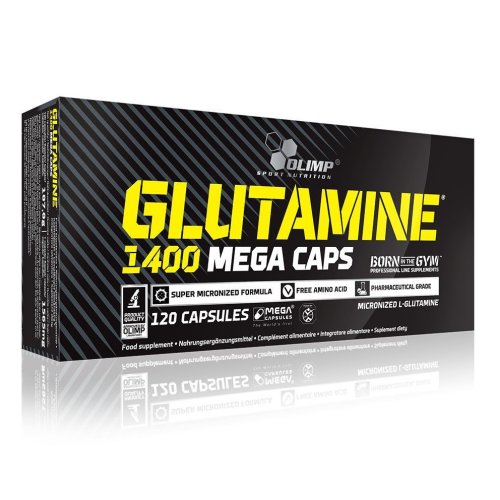 Olimp, L-Glutamine 1400 Mega Caps®, glutamin, 120 kapszula