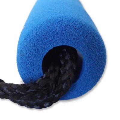 Nunchaku, foam, with string, dragon printing, black/blue
