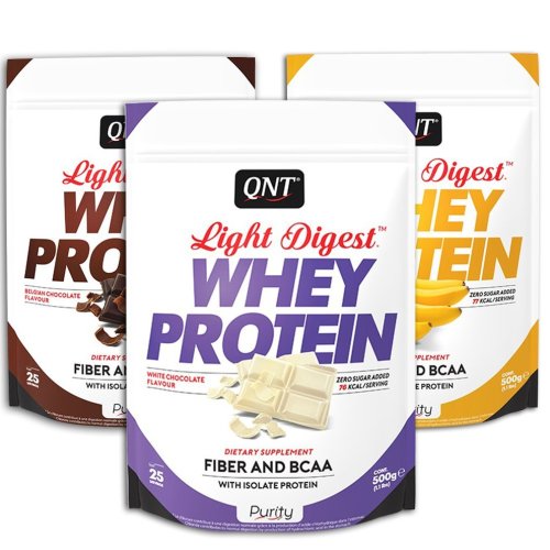 QNT, Light Digest, Gluten-free Protein, 500 g, White Chocolate Flavour