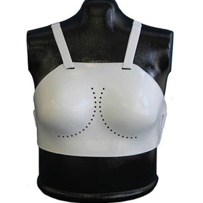 Breast guard, EconoGuard, plastic, white