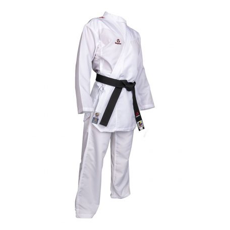 Karate gi, Hayashi, Premium Kumite, WKF, white, Fehér-piros szín, 130 cm méret