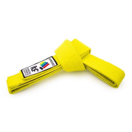 Taekwon-Do belt “ITF” - green, Citromsárga szín, 200 cm méret