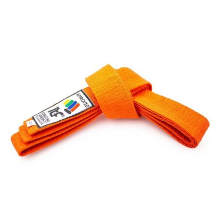 Taekwon-Do belt “ITF” - green, Narancs szín, 180 cm méret