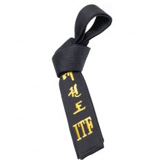   Taekwon-Do belt “ITF” (with embroidery) “TAEKWON-DO” - black, 200 cm méret