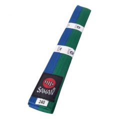 Belt, Saman, cotton, double colored, green/blue, 240 méret