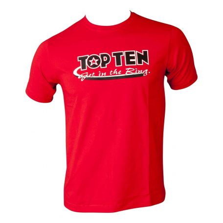 T-shirt, Top Ten, Get in the Ring, Piros szín, S méret