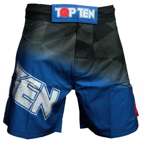 MMA Shorts, Top Ten, Scratched, black, Kék szín, S méret