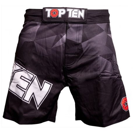 MMA Shorts, Top Ten, Scratched, black, Fekete szín, S méret