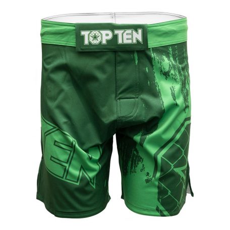 MMA-Shorts, Top Ten, Power Ink, Zöld szín, S méret