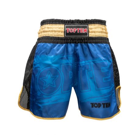 Kick-box shorts, Top Ten, WAKO Star, Kék-arany szín, XL méret