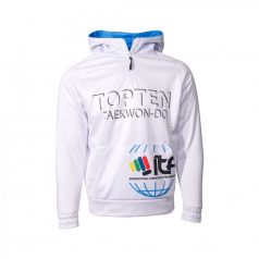   Hoodie “ITF SHADOW”, Top Ten, Taekwondo, white, XS méret