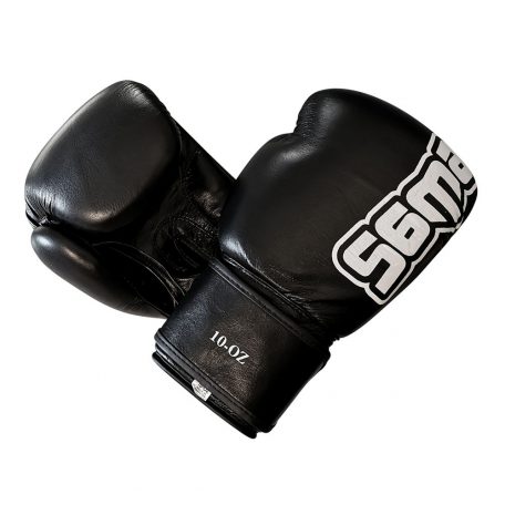 Boxkesztyű, Saman, Mex Glove, bőr, fekete, 10 oz