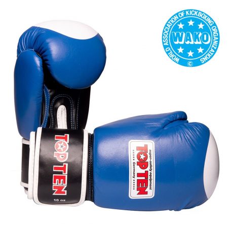 Boxing gloves, Top Ten, WAKO, blue, Kék szín, 10 oz méret