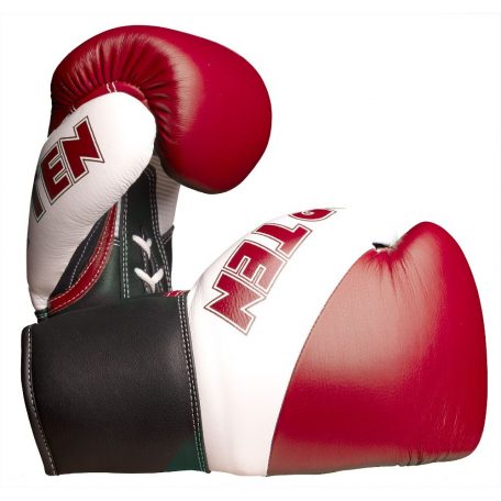 Boxing Gloves, Top Ten, Pro X, leather, Fehér-piros szín, 10 oz méret