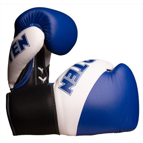 Boxing Gloves, Top Ten, Pro X, leather, Kék-fehér szín, 8 oz méret