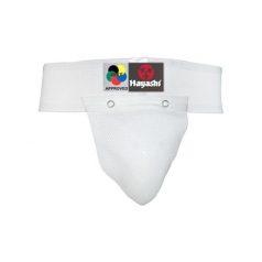 Groin guard, Hayashi, WKF, cotton, white, JR méret