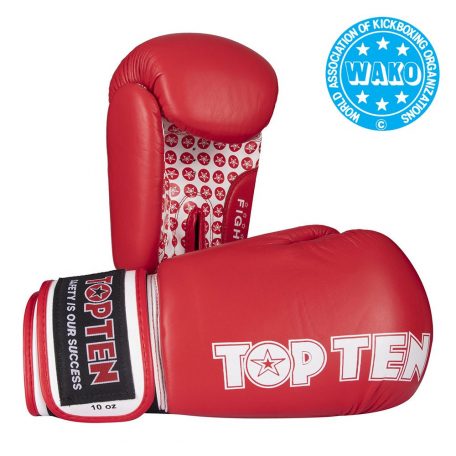 Boxing Gloves, Top Ten, Fight, Piros szín, 10 oz méret