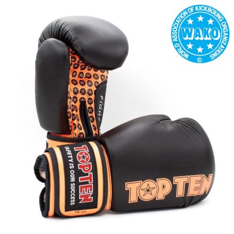 Boxing Gloves, Top Ten, Fight, Fekete-narancs szín, 10 oz méret