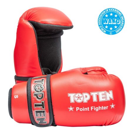 PointFighter kesztyű, Top Ten, WAKO Kick-box, Piros, S