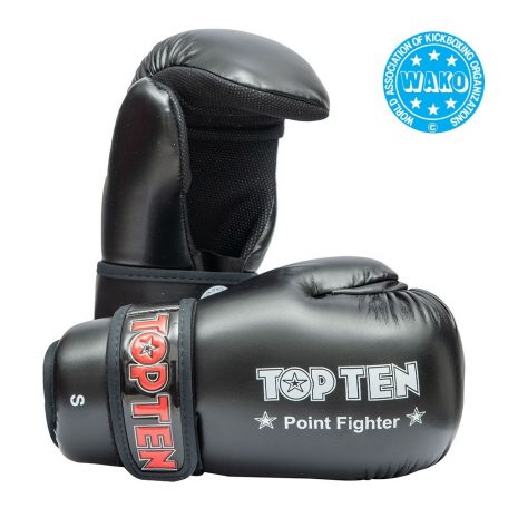 PointFighter kesztyű, Top Ten, WAKO Kick-box, Fekete, S