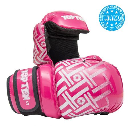 Pointfighter kesztyű, Top Ten, Glossy Block PRISM, WAKO, pink, XS