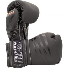   Boxing gloves, Top Ten, 4select, nubuk leather, Fekete szín, 10 oz méret