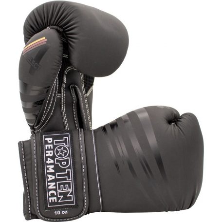 Boxing gloves, Top Ten, 4select, nubuk leather, Fekete szín, 10 oz méret