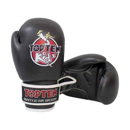 Boxing gloves, Top Ten Kids, 8oz, Fekete szín, 8 oz Gyerek méret