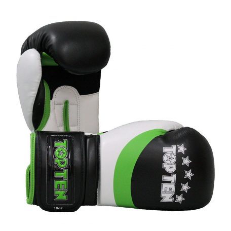 Boxing gloves, Top Ten,, Fekete-zöld szín, 10 oz méret