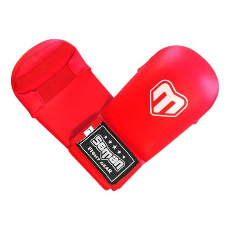 Karate mitt, Saman, Competition, karate, artificial leather, red, XS méret