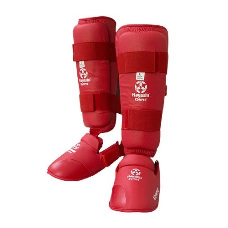 Shin and Instep Pad, Hayashi, red, XS méret