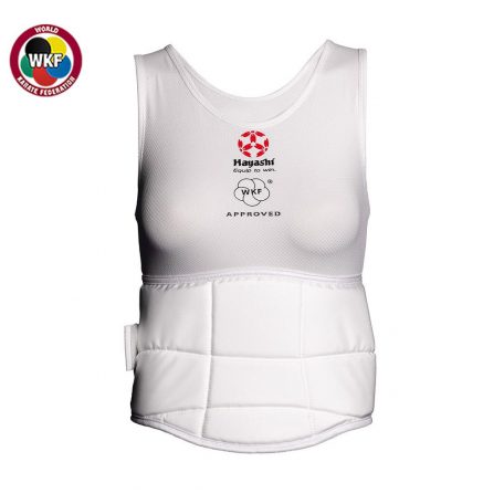 Chest guard, WKF, Hayashi, Essential, for women, white, XS méret