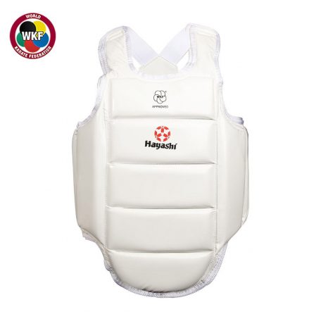 Chest protector, Hayashi, WKF, U14, white