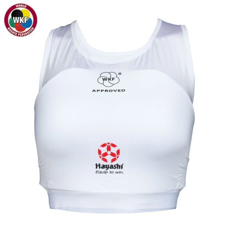 Chest guard, Hayashi, WKF, Maxi, for women, white, XS méret