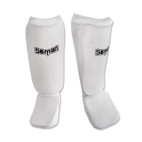 Shin and instep pad, Saman, elastic, white, JR méret