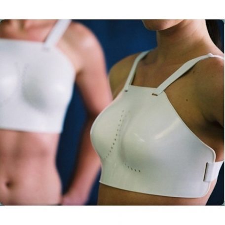 Breast guard, EconoGuard, plastic, white, XXS méret