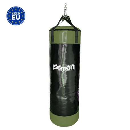 Punching bag, Saman, Colours, black/military, 120x40, PU