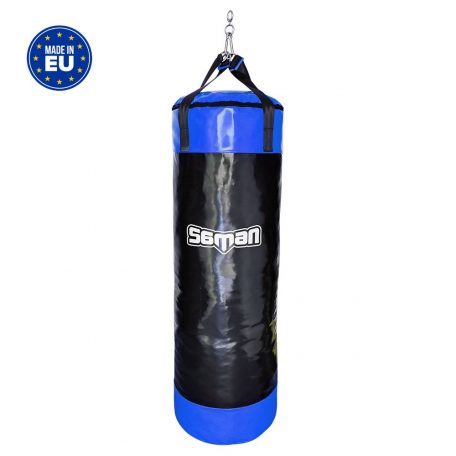 Punching bag, Saman, Colours, black/blue, 120x40 cm, PU